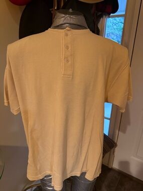 Club Room Pale Yellow Short-Sleeve Henley Polo